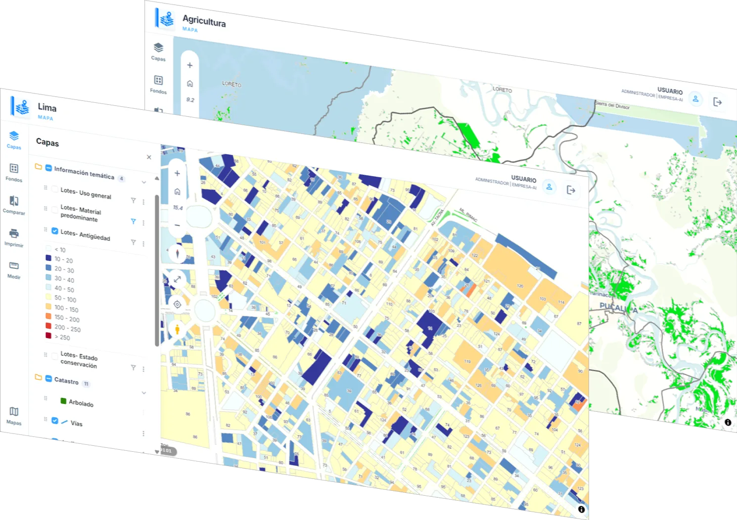 Vista del mapa inteligente Mappi